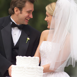 Happy Couple in Suits